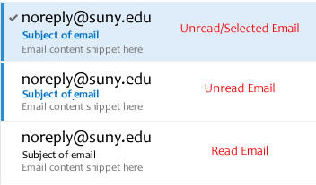 OWA Read/Unread email view